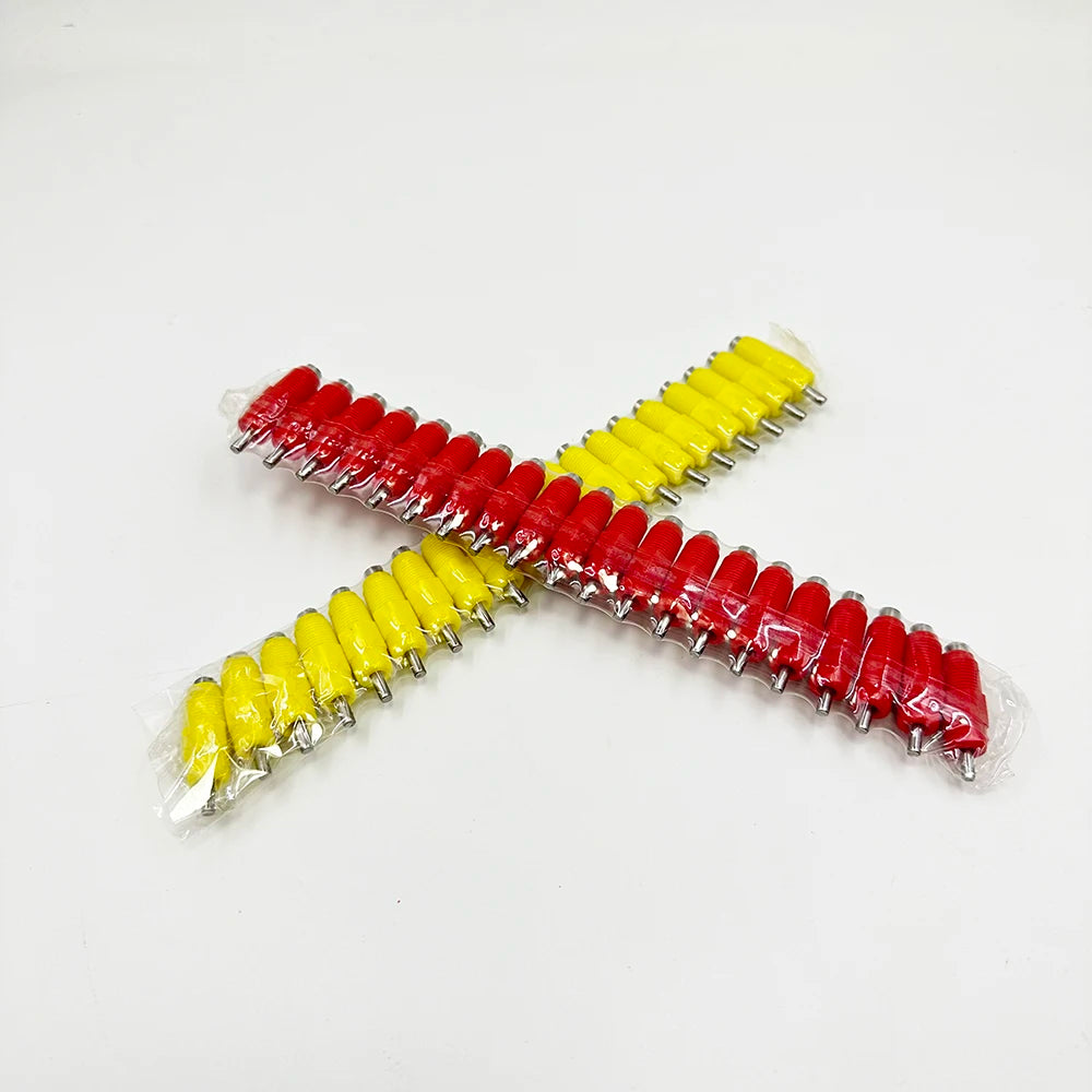 20pcs Chicken nipple drinkers Steel columns nipple 8 mm Red Yellow