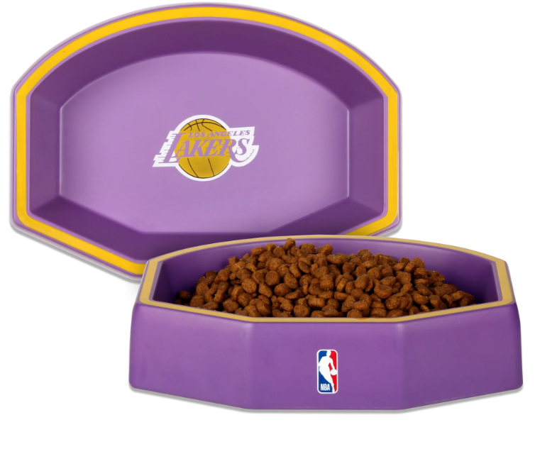 LOS ANGELES LAKERS BACKBOARD DOG BOWL