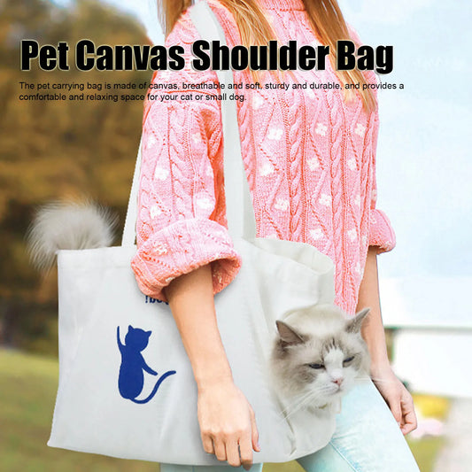 Pet Canvas Shoulder Bag Portable For Shopping/Travel