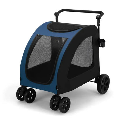 Luxury Folding Large Dog Bearing Capacity Carrier Detachable 4 Wheels