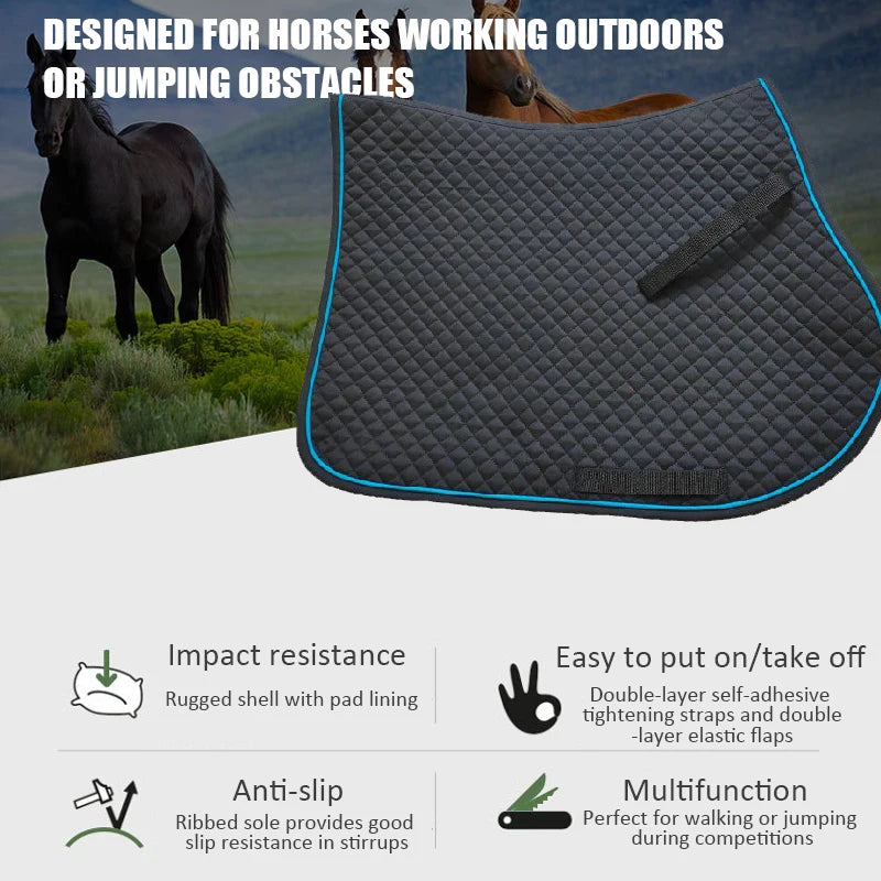 Horse Saddle Pad Soft Shock-absorbing Cotton Soft Equestrian Seat Cushion