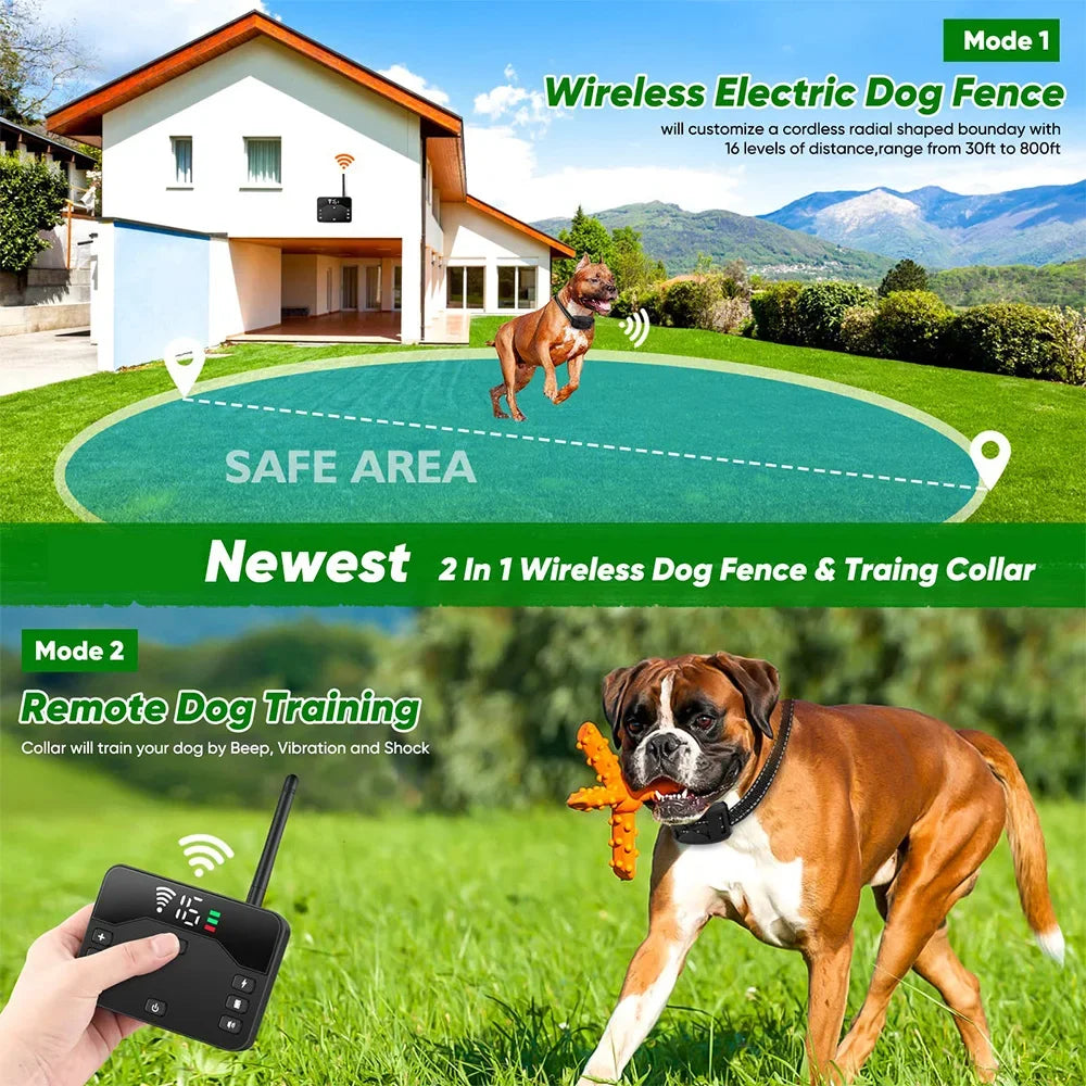 New 2 In 1 Wireless Automatic Alarm Dog Trainning Device