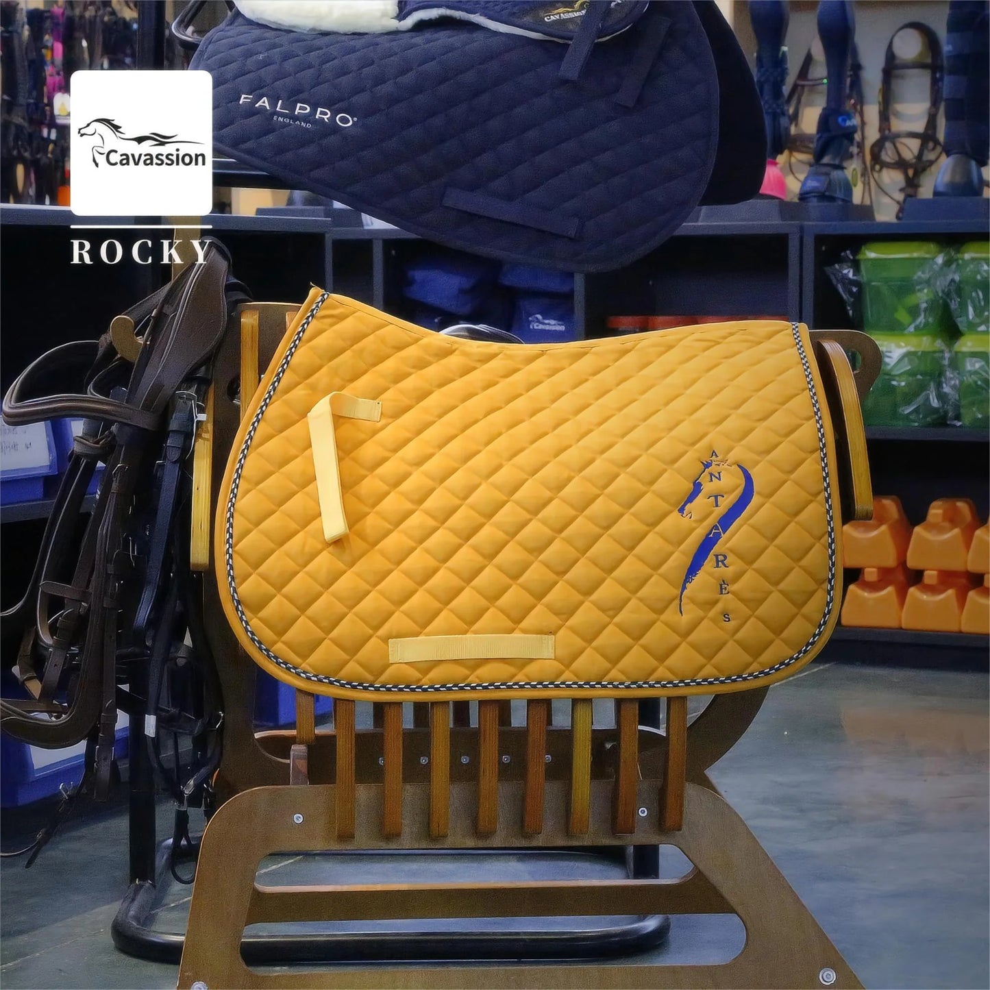 Equestrian Saddle Pad Breathable Horse Yellow