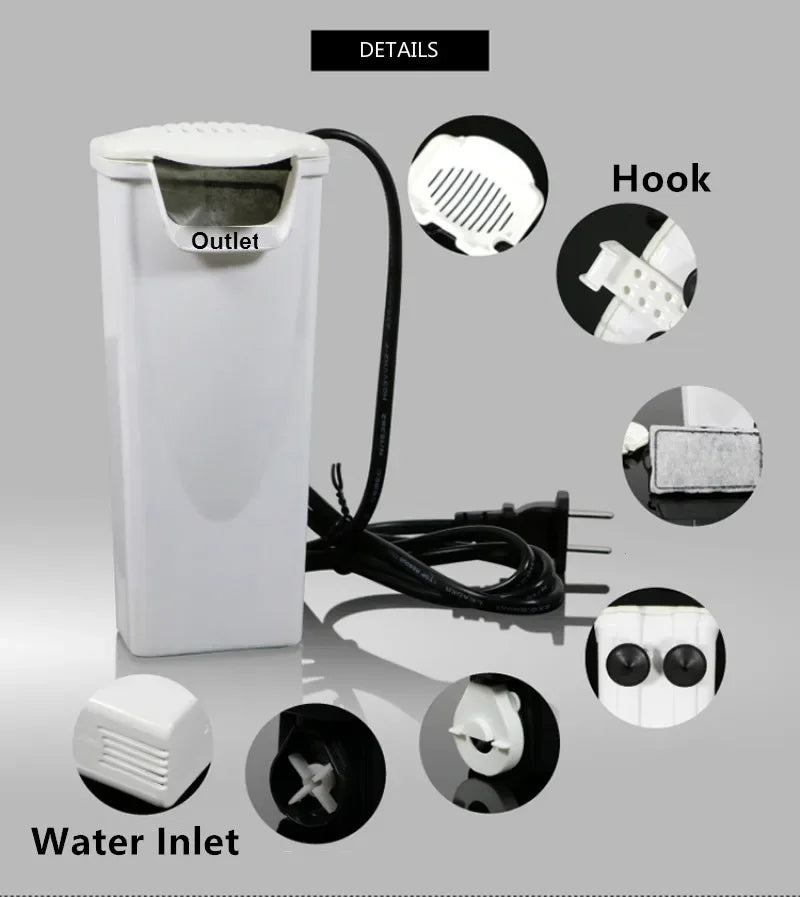 3W 200L/H Waterfall Aquarium Filter Pump Turtle Fish Tank Low Water Level Filter 220-240V