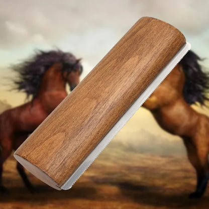 Horse Groomings Brush Scrapers Wooden Handle Horse Shedding Brush