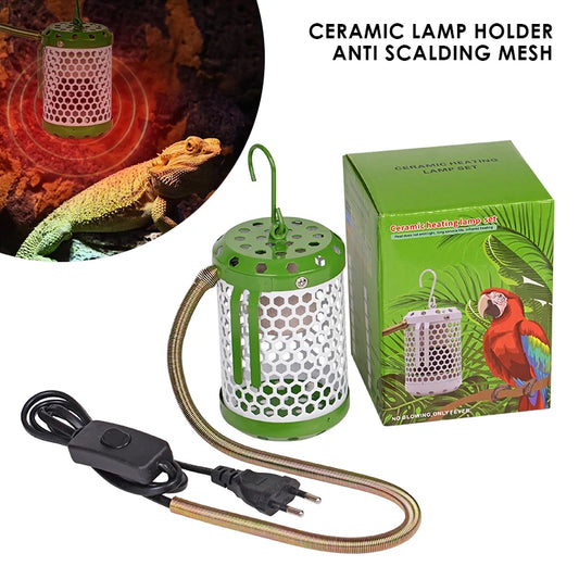 100W Pet Parrot Heat Preservation Lamp Ceramic Heating Lamp Anti-Bite