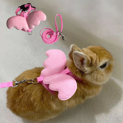 Angel Wing Pet Rabbit Harness and Leash Accessories Clothes