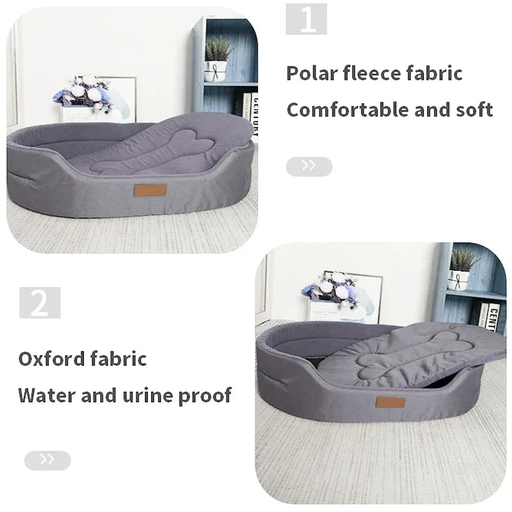 Washable, Polar Fleece- Medium Dogs Bed, Wear-resistant, Waterproof & Anti-urine Dual-Purpose