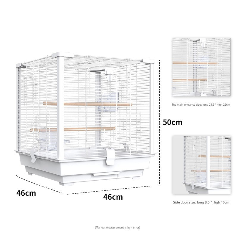 Luxury Square Aluminum Bird Parrot Cage