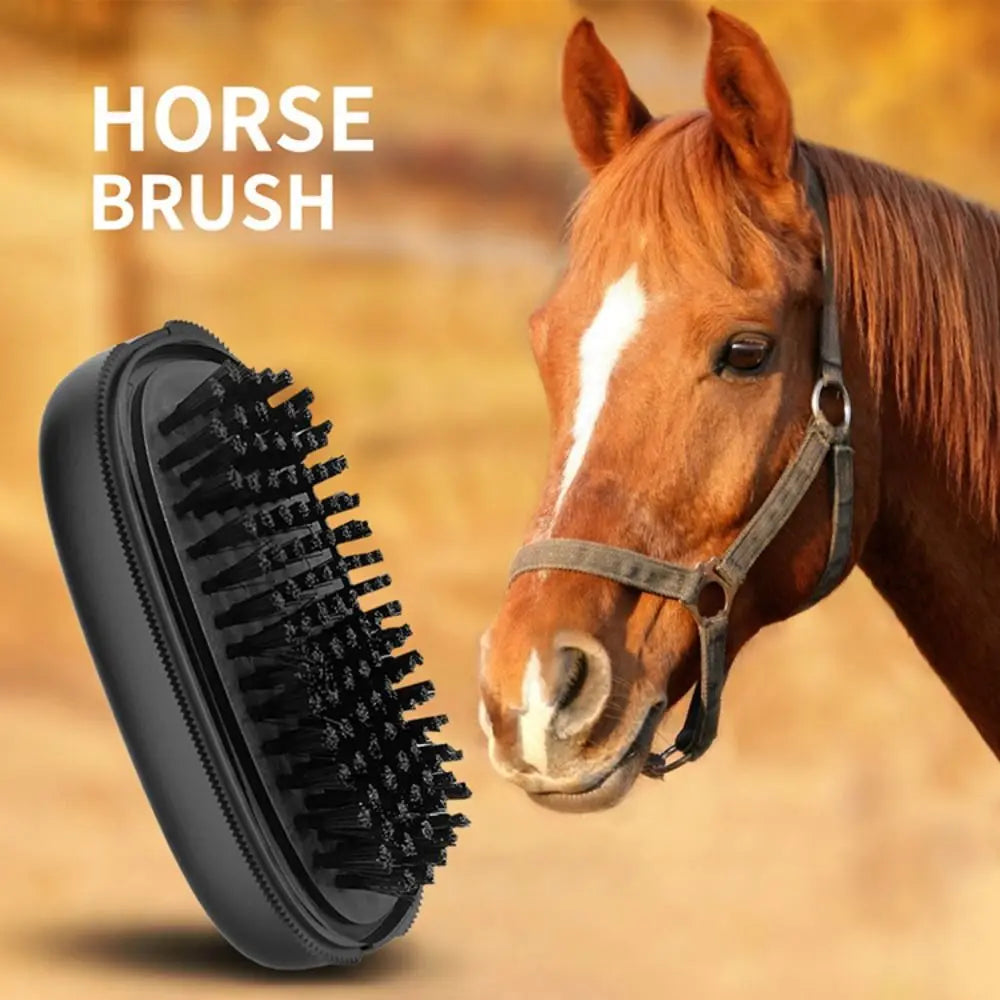 Multi-function Horse Grooming Brush Black Cleaning Flea Cattle Tail Combs Tick Removal